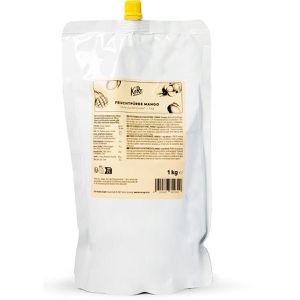KoRo Fruchtpüree im wiederverschliebaren Beutel, 99,8% Mango, ohne Zuckerzusatz & Konservierungsstoffe, 1 kg