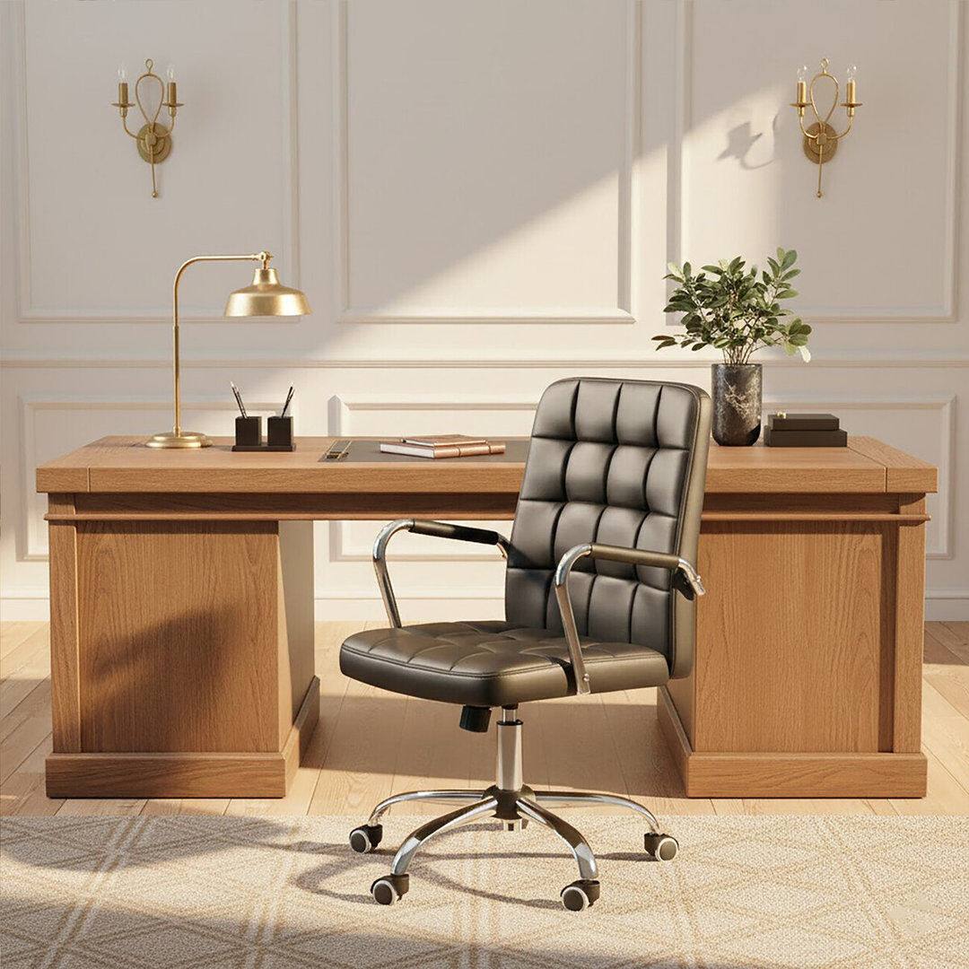 Metro Lane Auston Polyurethane Office Chair Black 105cm H X 54cm W X 66cm D