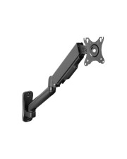 DIGITUS Universal Monitor-Wandhalterung mit Gasdruckfeder und Schwenkarm Schwarz (DA-90425)