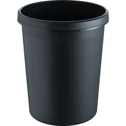 PROREGAL Klassischer Papierkorb mit großem Einwurf | 45 Liter, HxBxT 48x40x40cm | Kunststoff | Schwarz