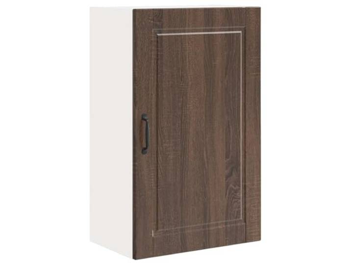 IBUQDDV Wandschrank Porto Braun Eichen-Optik 50 x 31 x 80 cm Holzwerkstoff, Innenbereich, Wandmontage, geräumige Fächer, Ablagen, Küchenutensilien, Gewürze, Kochgeschirr