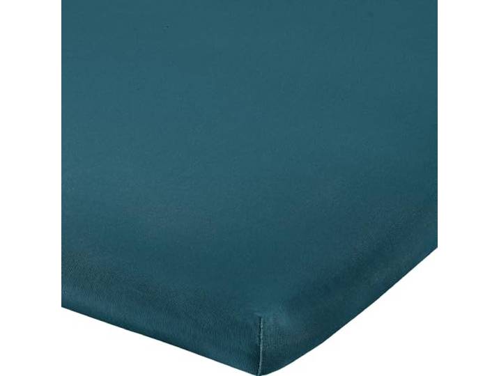 Erwin Müller Topper-Spannbettlaken Freising Elasthan-Jersey-Stretch - blautanne Größe 180x200 cm - 200x220 cm - dehnbar, antipilling, bügelfrei, Rundumgummi