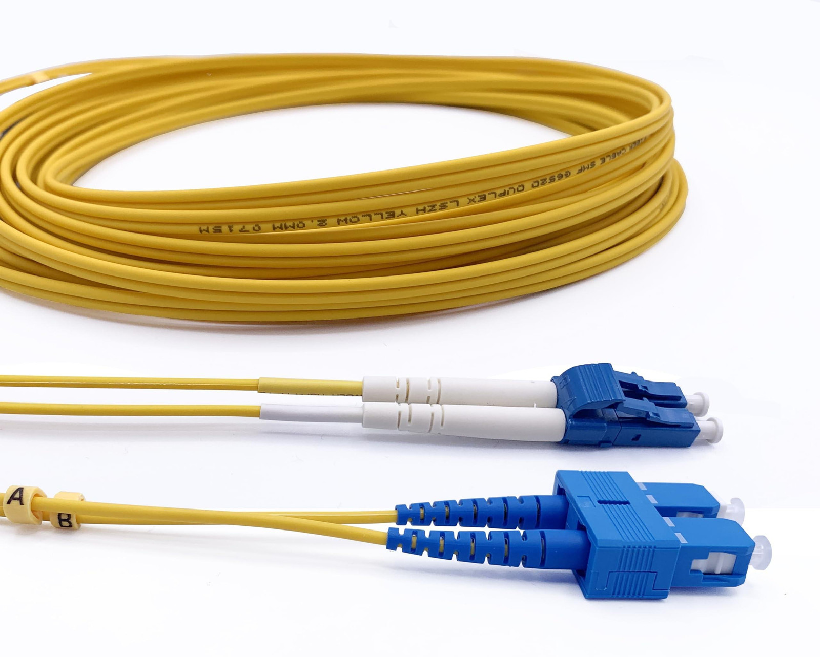 OS2 dubbelkern glasvezelkabel SC/UPC naar LC/UPC, 10 meter