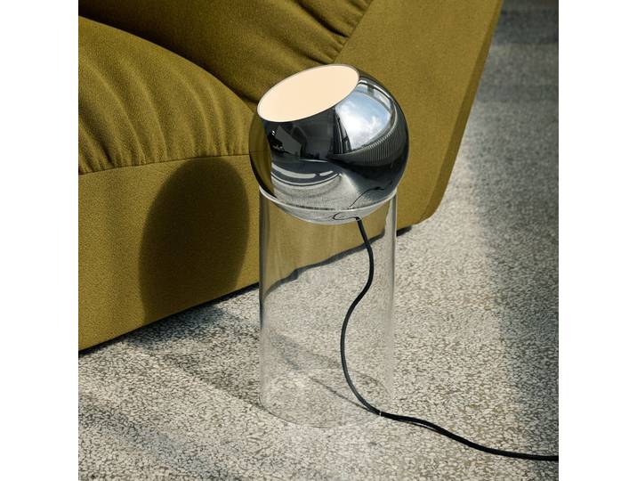 Topan VP14 Stehlampe chromfarben E27 - &Tradition - Wohnzimmer - Design - Aluminium - Einflammig
