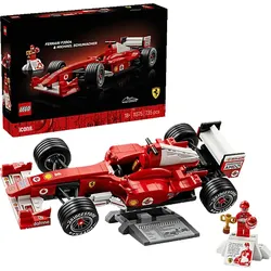LEGO Icons 11375 Ferrari F2004 und Michael Schumacher Bausatz, Mehrfarbig