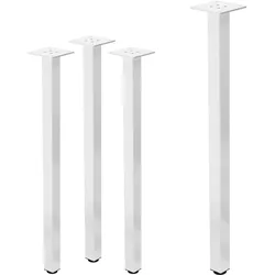 TISCHBEINE 4er Set I-Design H:72 cm Weiß 4x4 cm