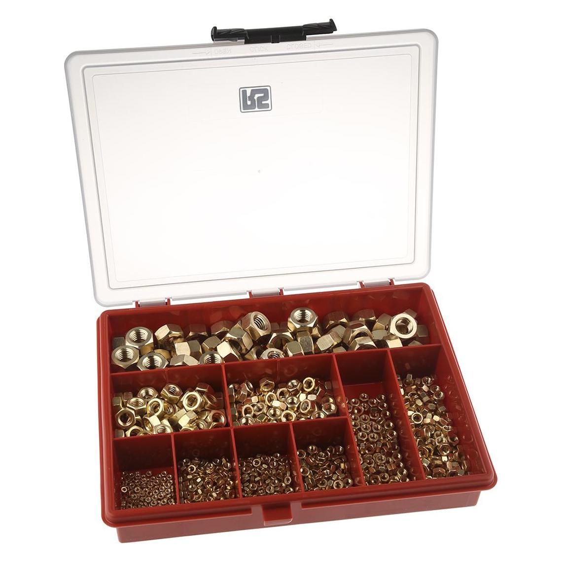RS PRO Muttern-Sortiment Messing (M10, M2, M3, M4, M5, M6, M8) (100210)