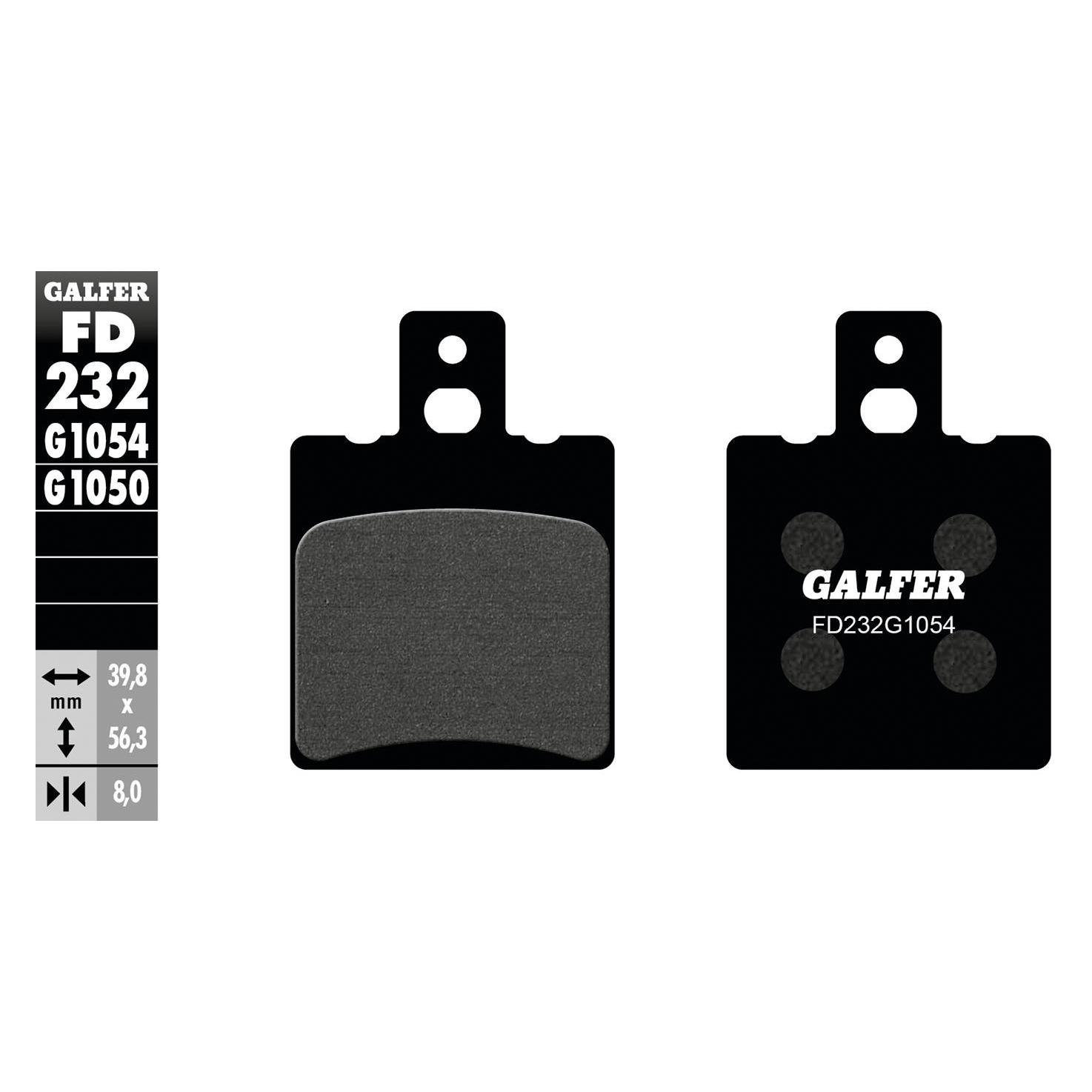 Galfer Bike BREMSBELAG GALFER ORGAN. FD232 G1054 (Organisch (Resin)) (FD232-G1054)