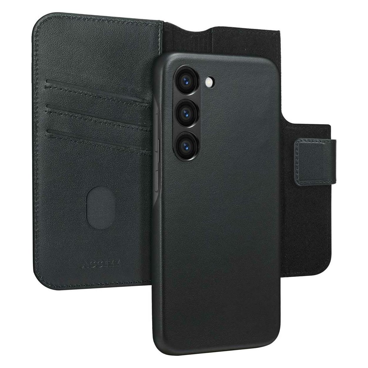 Accezz Leather Bookcase 2-in-1 met MagSafe Samsung Galaxy S23 - Onyx Black (Samsung Galaxy S23) (SH00069278)