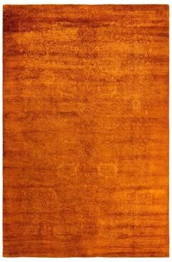 Overton "Overdyed, One-of-a-Kind Hand-Knotted Area Rug - Gold - 6' 0"" x 9' 0"""