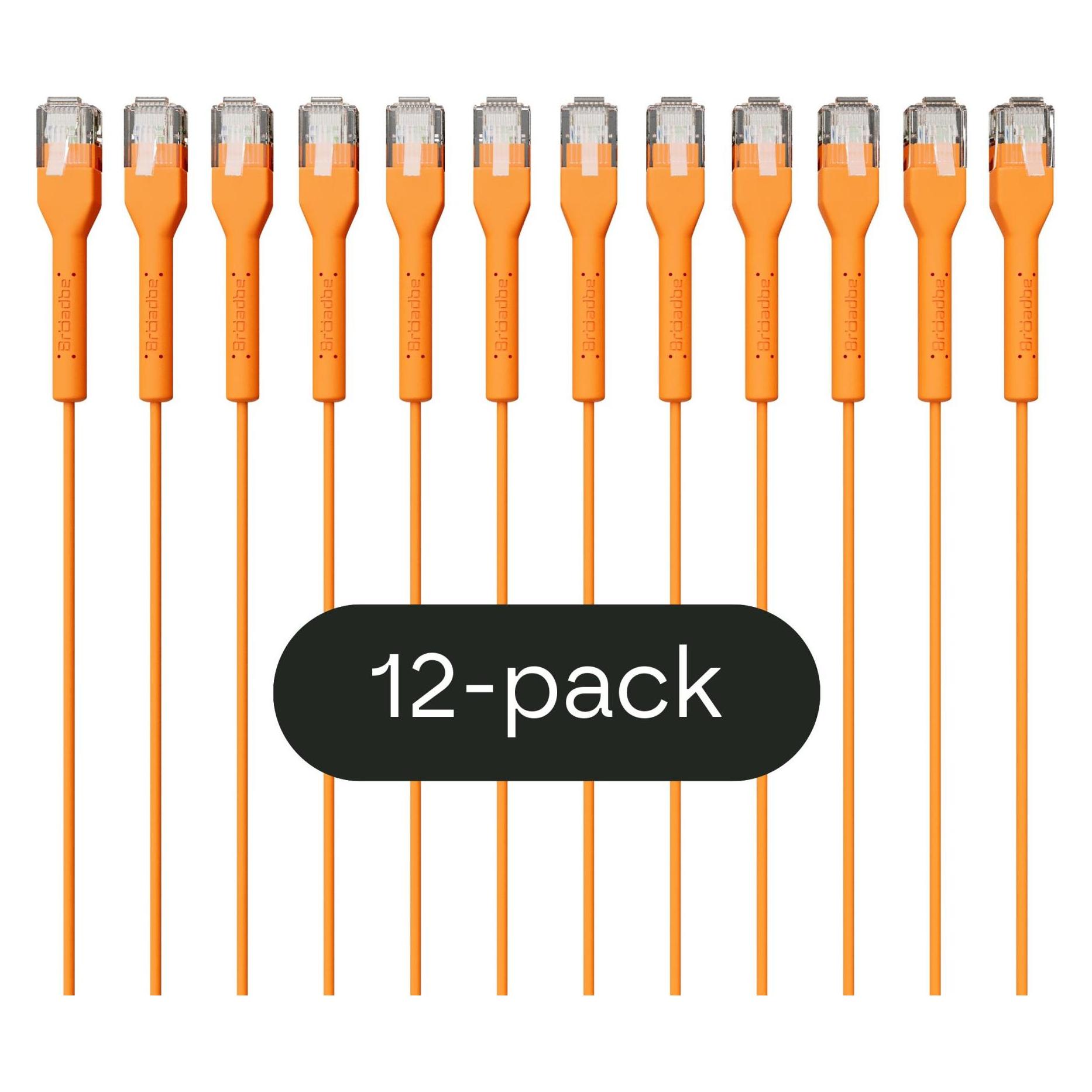 Broadbe Slim Patch Cable 5G Orange 3m 12-pack Cable-Patch-Cat6-OR-3M-Slim-12 (CAT6, 3 m) (Cable-Patch-Cat6-OR-3M-Slim-12)