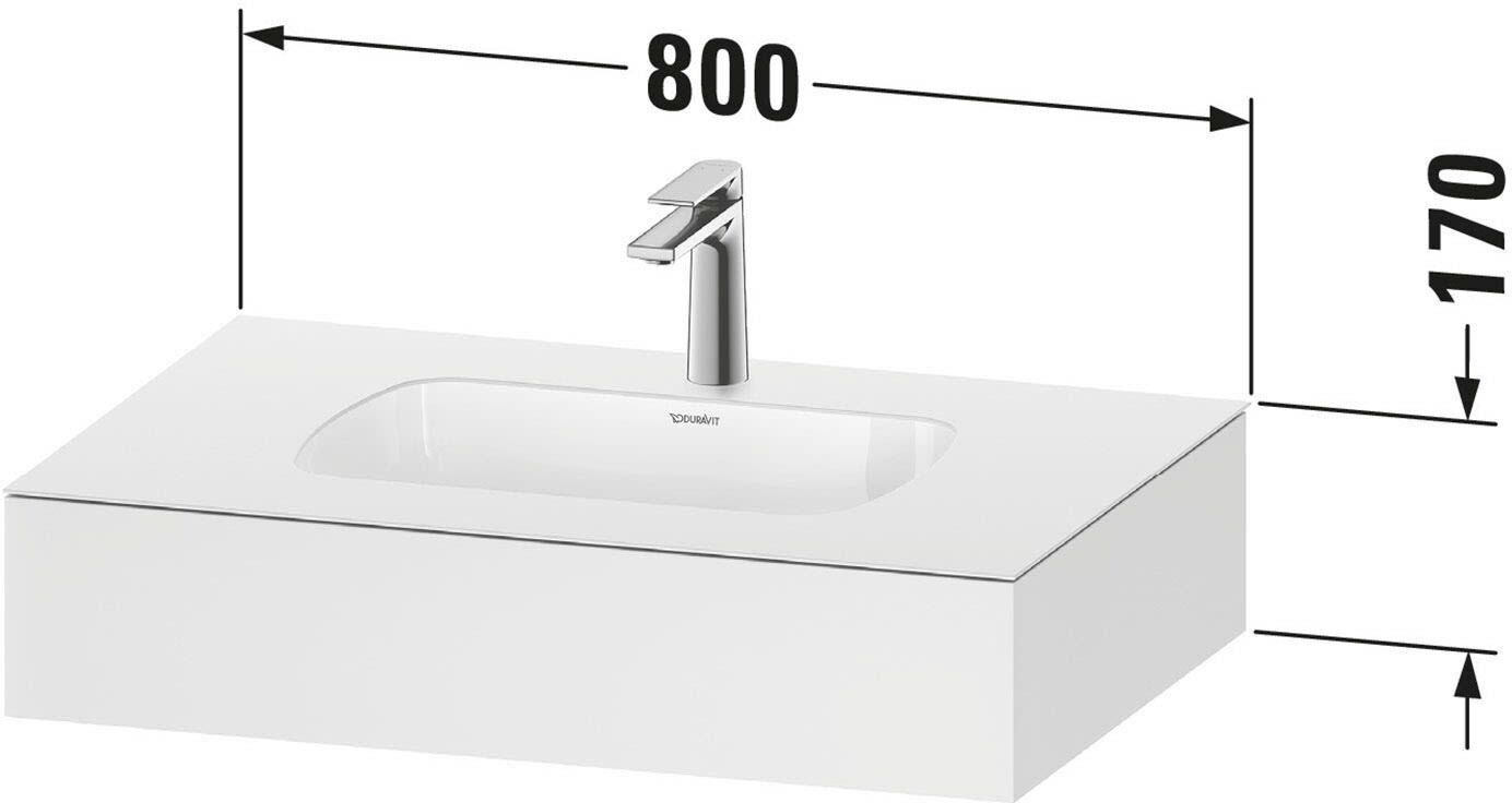Duravit Collection One Einbauwaschtisch mit Konsole 80 x 55 cm