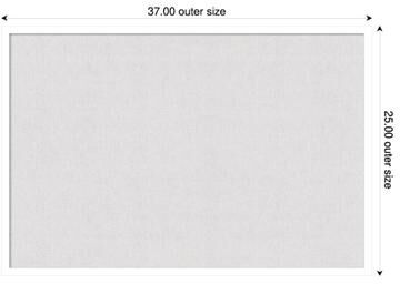 Amanti Art Cloud Dancer Canvas Magnetic Board, Svelte Framed Memo Board