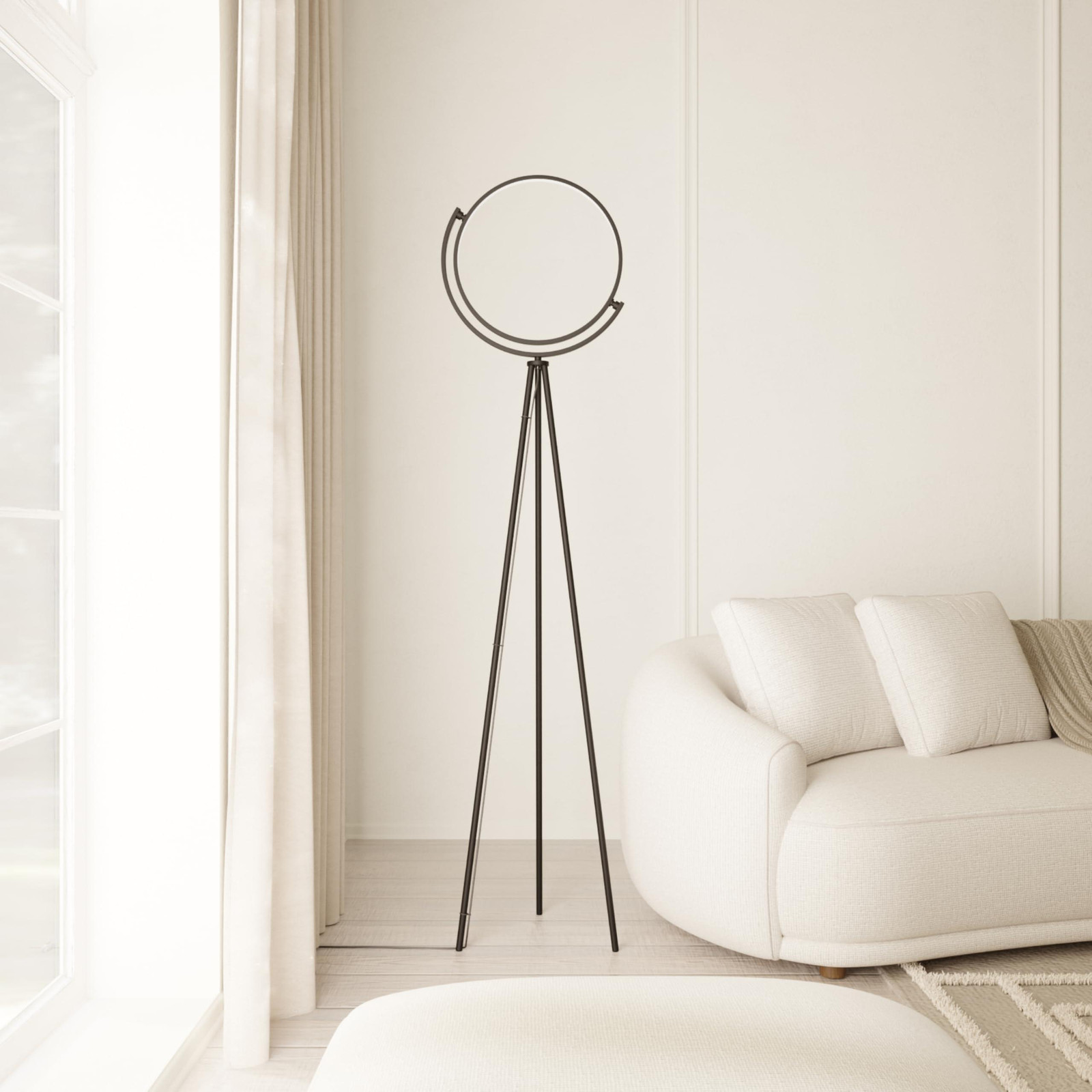 LUMIÈRE Design Darea Design Vloerlamp V2 LED dimbaar Smart Home Zwart