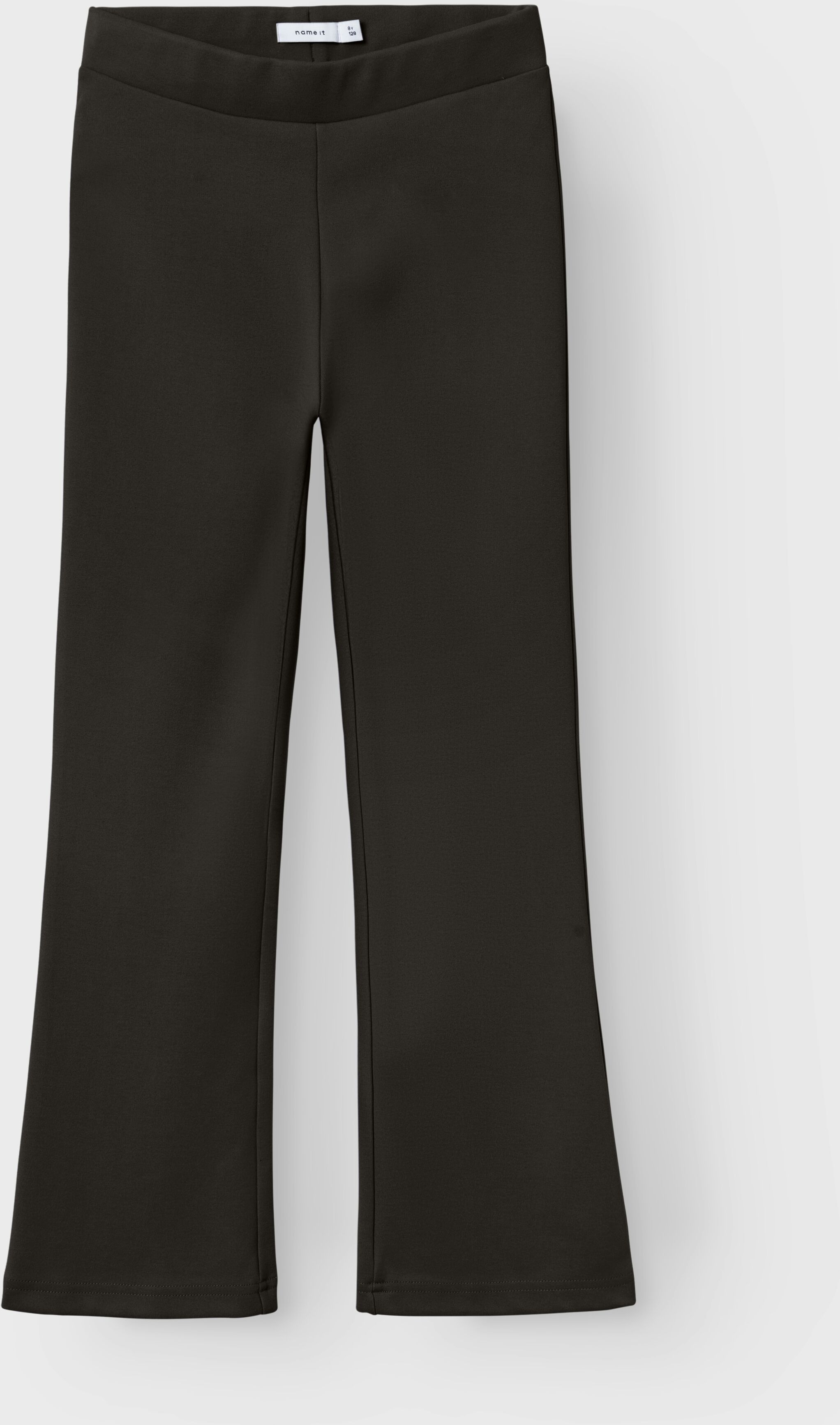 Jerseyhose NAME IT "NKFFRIKKALI für Mädchen mit ausgestelltem Bein und Viskose", Mädchen, Gr. 158, N-Gr, schwarz, Jersey, Obermaterial: 67% Viskose, 28% Polyester, 5% Elasthan, unifarben, ausgestellt lang, Hosen Jerseyhose, unifarben, casual, ausgestellt,