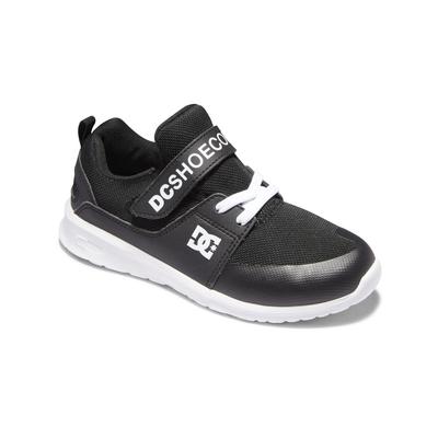 Sneaker DC SHOES "Heathrow Prestige Ev", Kinder, Gr. 10,5(27,5), schwarz-weiß (schwarz, weiß), Obermaterial: Textil (Mmf), Futter: Textil, Laufsohle: EVA., Schuhe Sneaker