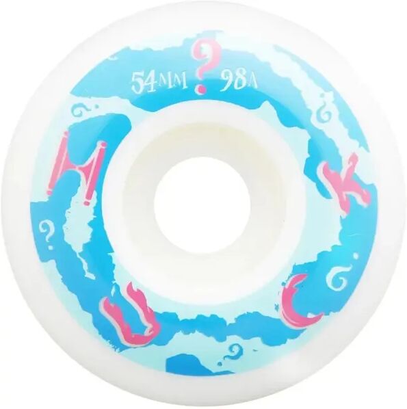 SureGrip Roller Skate Wheels Huck Wonderland 4-Pack (Who Are You)  - White;Blue