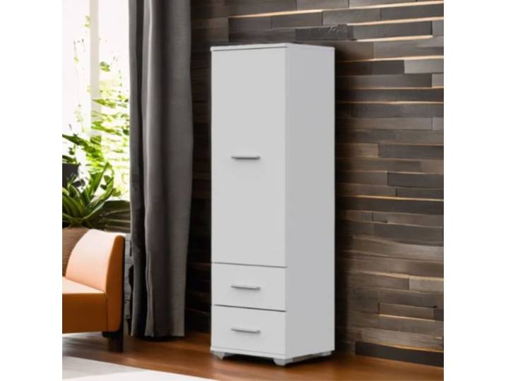 Garde-robe Komodee FAUSKE SZF1 Tiroirs Blanc Blanc 36 x 40 x 130 cm
