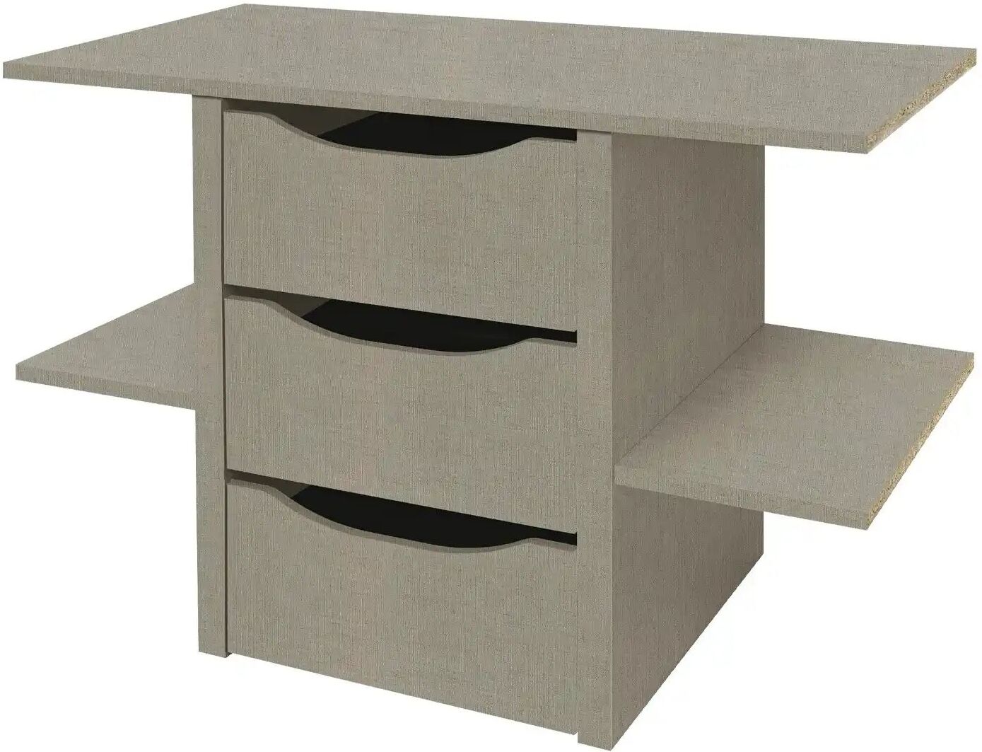 Höffner Schubkasteneinsatz mit Ablage  Orange/Blue ¦ holzfarben ¦ Maße (cm): B: 88 H: 57