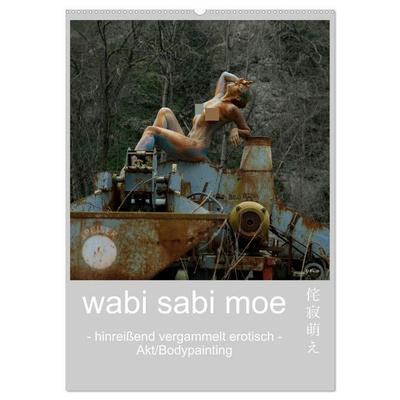 wabi sabi moe - hinreißend vergammelt erotisch - Akt/Bodypainting (Wandkalender 2026 DIN A2 hoch), CALVENDO Monatskalender