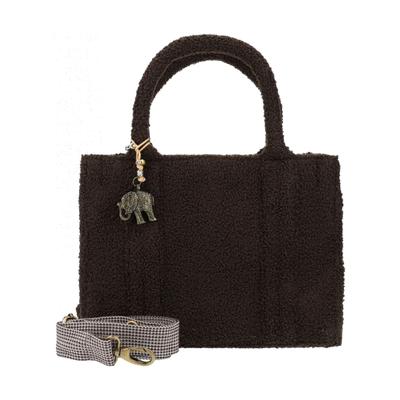 Henkeltasche ANOKHI "ANOKHI Taschen Baumwolle", Damen, Gr. onesize, chocolate, Baumwolle, Taschen
