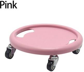 Multisell Products Hub Stainless Steel Abdominal Roller Plate Gym & Fitness Exercise Wheel For Abs And Muscle Training pink