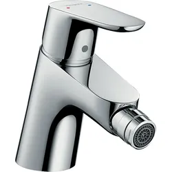 hansgrohe Focus Bidetmischer, Ausladung 126mm, Push Open Ablaufganitur, chrom, 31922000
