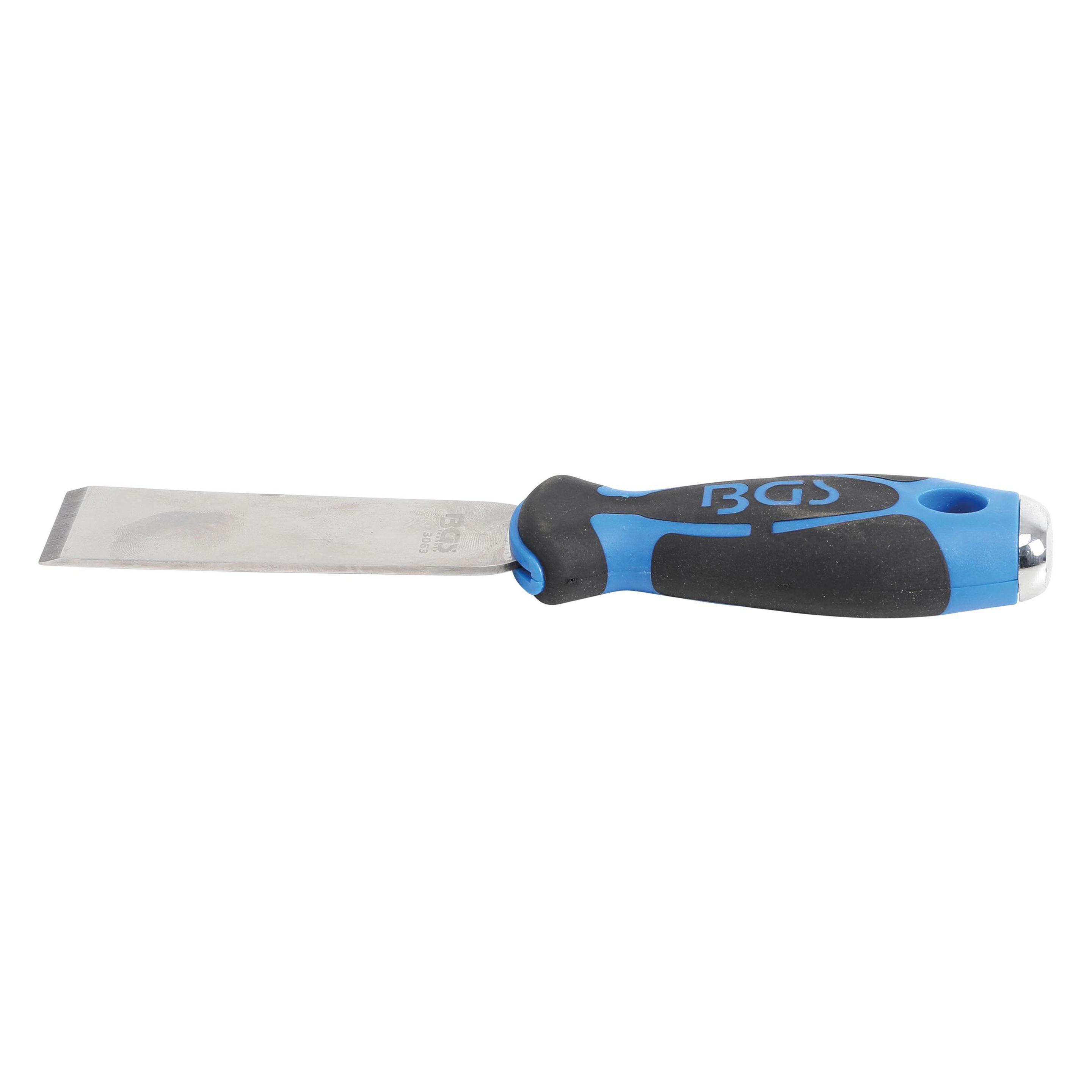 BGS Schaber | rostfrei | schwerer 2-Komponenten-Gummigriff mit Loch (105 mm) (3063)