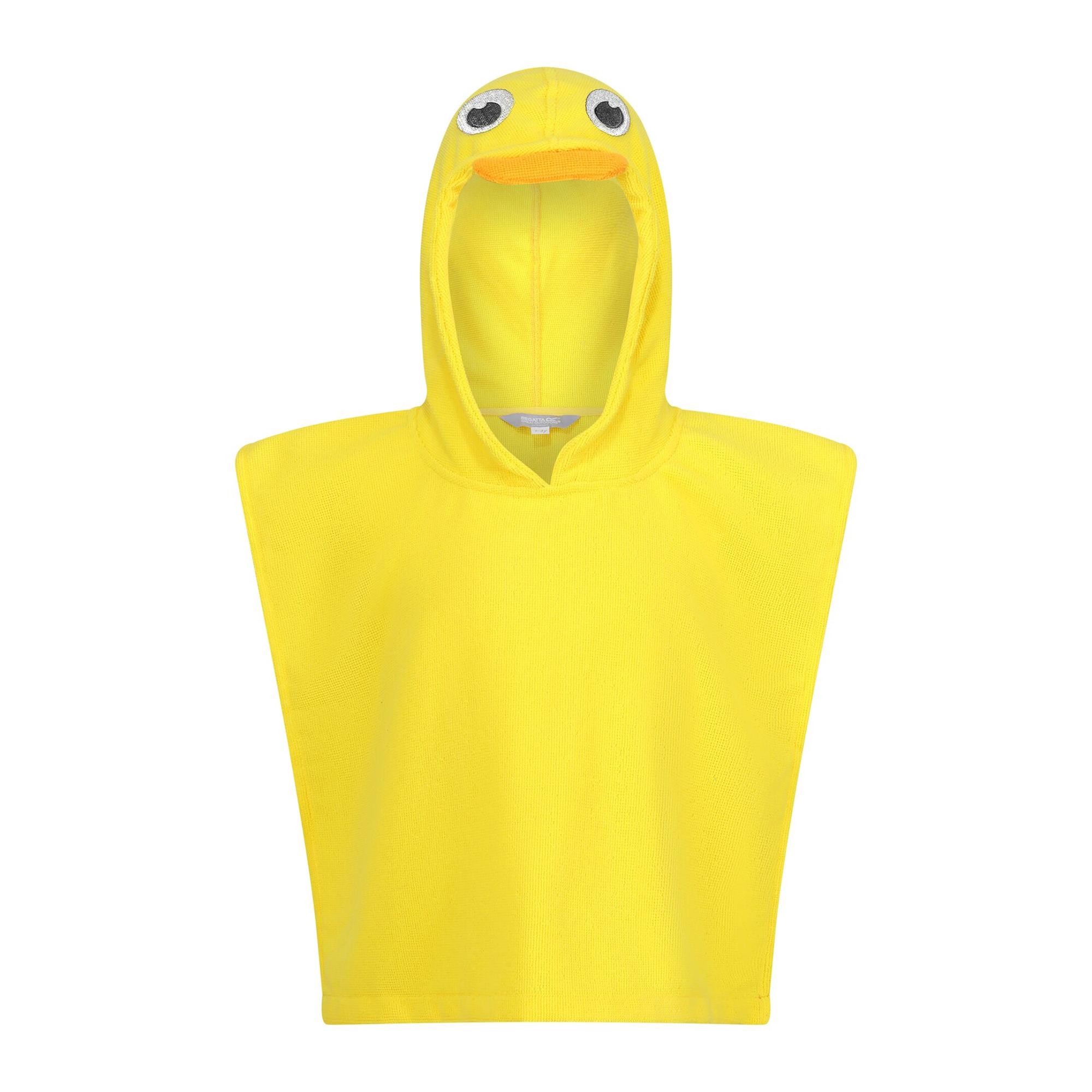 Regatta Handdoek met kap voor kinderen/Kinderen Pebbles De Eend (Zonnestraal)