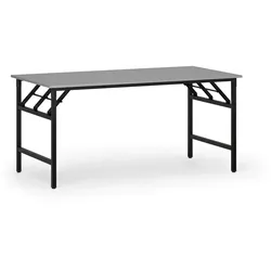 Klapptisch FAST READY, 160x80 cm, schwarzes Gestell, grau