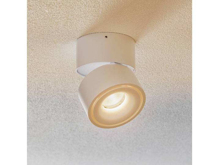 Egger Licht DLS LED-Strahler Clippo, weiß, 2.700 K, dimmbar, weiß / opal, für Wohn- / Esszimmer, Aluminium, Modern, Wandstrahler