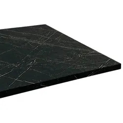 Restootab - Tischplatte 110x70 Dekor schwarzer Marmor