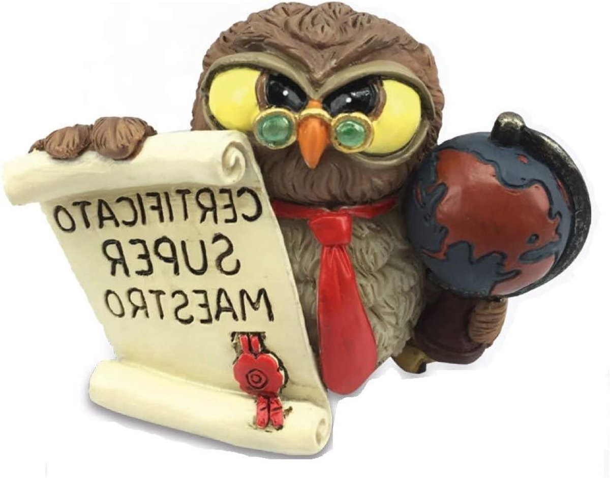 Handbeschilderd Uil Figurine van Kunsthars voor Woonkamer Decoratie