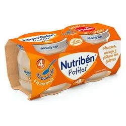 Nutriben Nutribén Potito Bipack Manzana, Naranja, Platano y Galleta 2x 120g