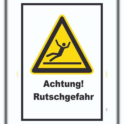 HB-Druck Achtung Rutschgefahr A3 (297x420mm) Schild