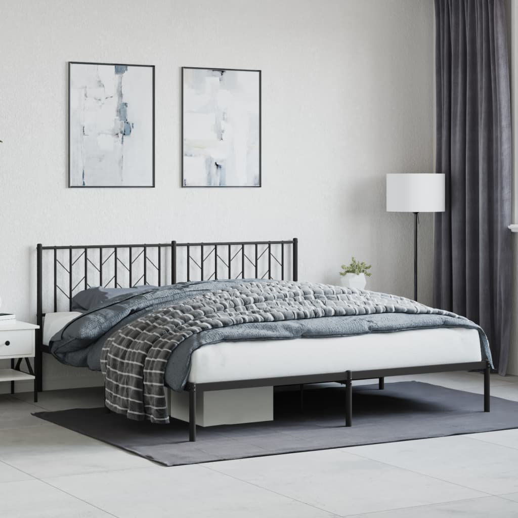 vidaXL Bed Frame Black 183 x 213 cm