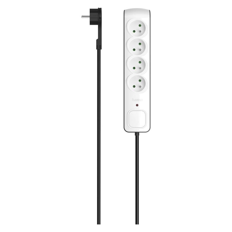 Hama Listwa Zasilająca Przepięciiowa 4 gniazda (4x, CEE 7/5, 3 m) (P2223762)