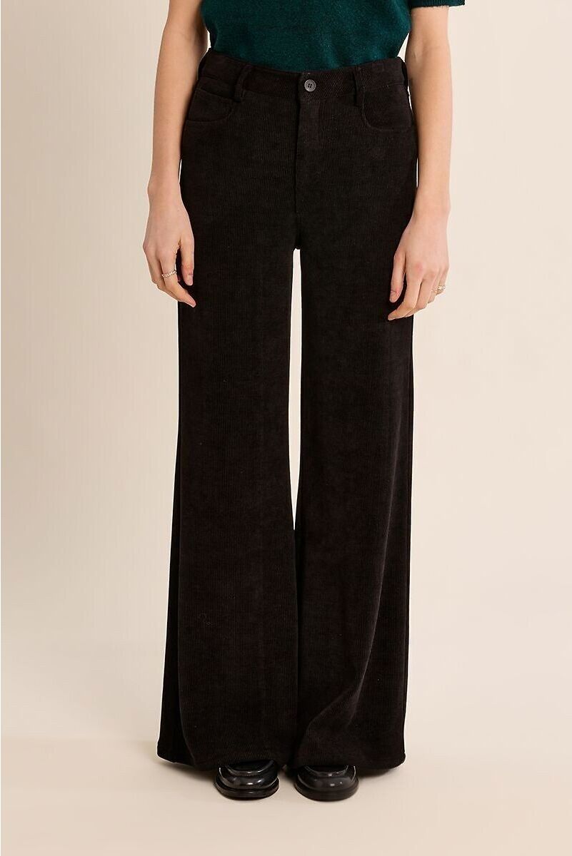 MOLLY BRACKEN Pantalon large en velours
