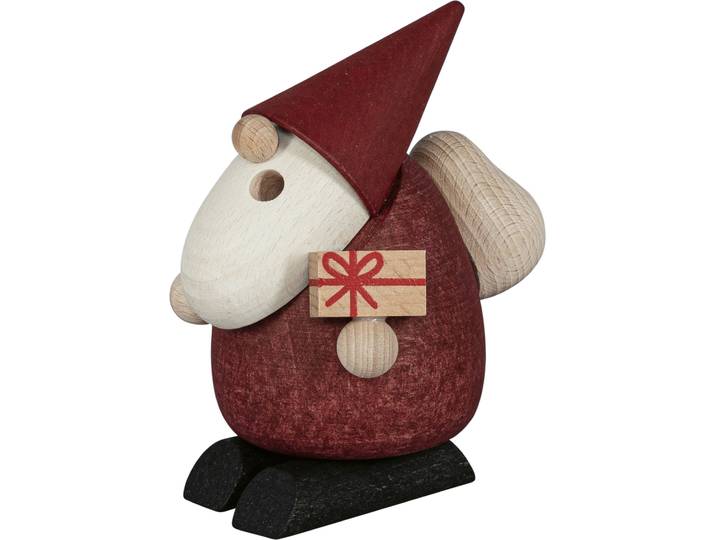 Räuchermännchen SAICO ORIGINAL Weihnachtsmann - Bescherung , rot, H:11cm L:10cm T:10cm, Holzwerkstoff, Räucherdeko, Räuchermännchen, BxHxT: 10x11x10 cm