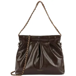 Seidenfelt Manufaktur Beuteltasche Loimaa Shoulderbag dark brown/gold - 23