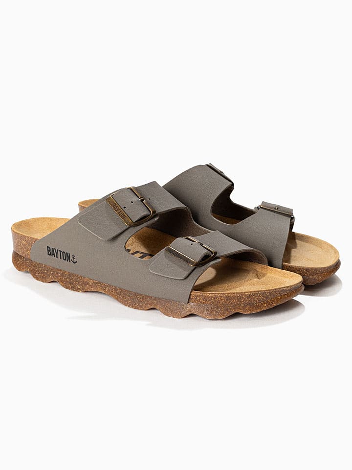 BACKSUN Pantoletten "Atlas" in Grau - 43