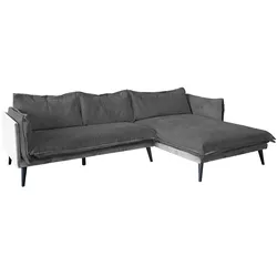 ECKSOFA QUENYA Grau Velvet
