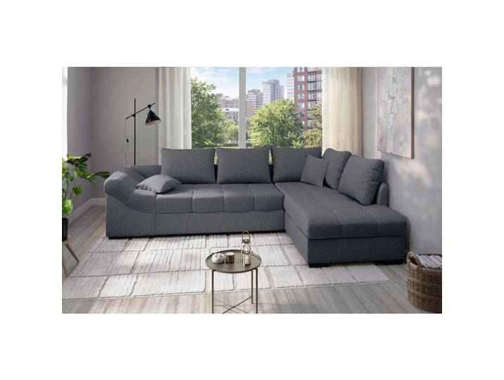 Eckschlafsofa, Anthrazit, 298x202 cm, Textil, 4-Sitzer & Armteil Links, Modern, MID.YOU