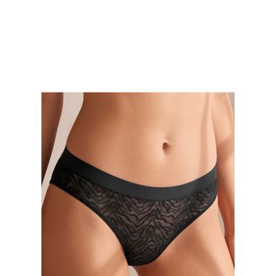 String S.OLIVER "Alix", Damen, Gr. 32/34, schwarz, Spitze, Obermaterial: 70% Polyamid, 30% Elasthan, Unterhosen String, aus weicher, flacher Spitze mit dezentem Muster