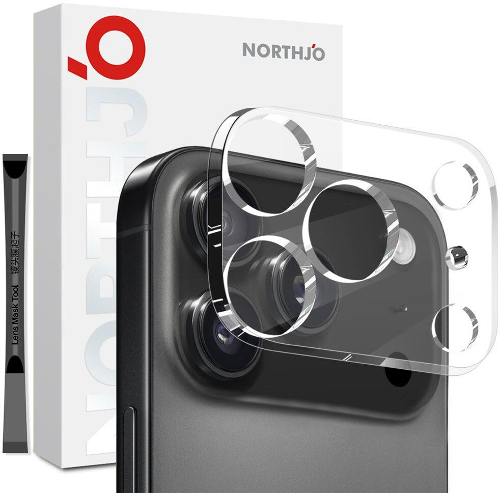 NORTHJO iPhone 17 Pro Max Kameralinsebeskyttelse - Gennemsigtig
