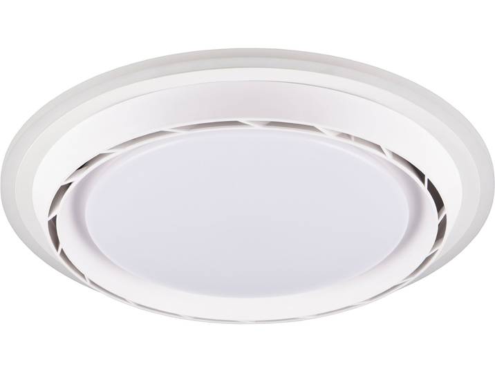 REALITY LEUCHTEN LED Deckenleuchte SAARELA mit Ventilator, unauffälliger Deckenventilator mit Licht 18W , weiß, 1, Ø 48cm H: 18cm, 1 Stk., Leuchten, 6-Stufen Ventilator Vor- & Rücklauf, Fernbedienung CCT dimmbar Memory, LED Deckenleuchte