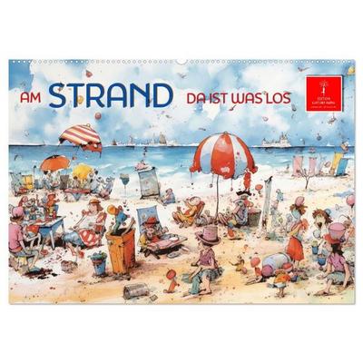 Am Strand da ist was los (Wandkalender 2027 DIN A2 quer), CALVENDO Monatskalender