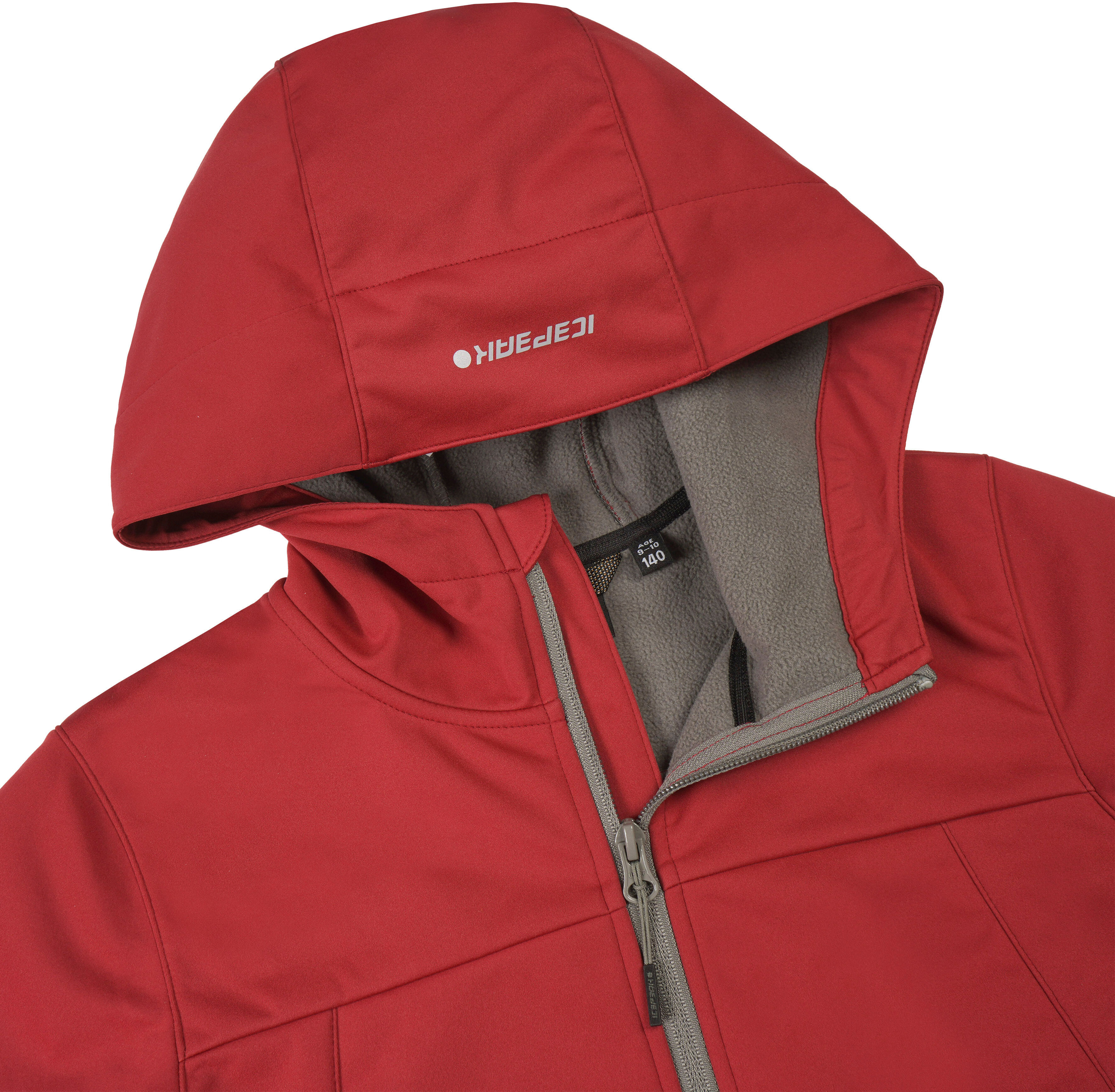Softshelljacke ICEPEAK "KLINE JR", Kinder, Gr. 164, rot (cranberry), Obermaterial: 100% Polyester, Jacken Softshelljacke, wasserabweisendes Obermaterial, atmungsaktiv cranberry 164