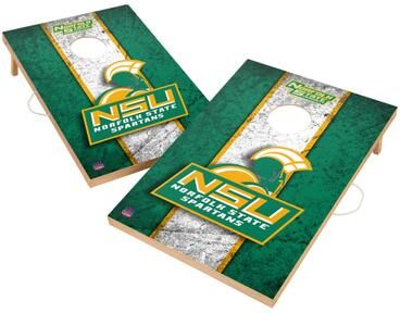 Skip's Garage Vintage Norfolk State Spartans Regulation 2x4 Cornhole Set