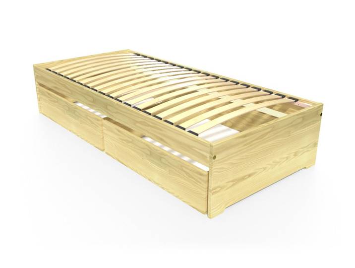 Lit 90x190 simple avec tiroirs de rangement Malo list: 90x190 90x190 Miel